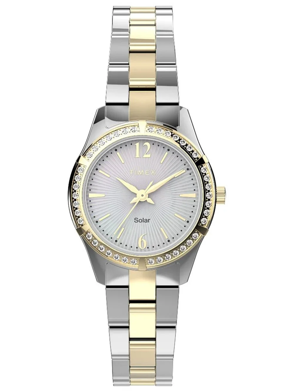 Timex Women's Solar Premium Dress 28mm Watch Two-Tone TW2V39500JI